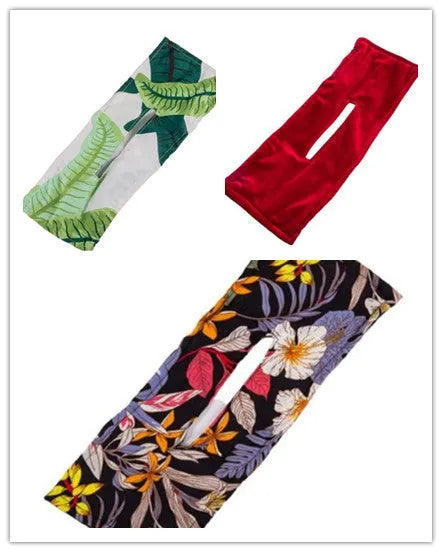 Cotton French retro style headband with a bowknot for women, shown in a set of multiple colours.