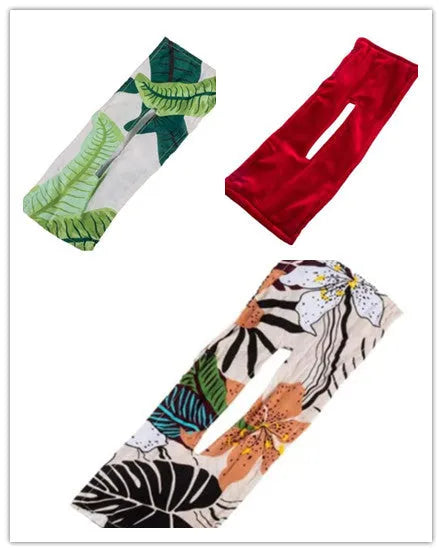 Cotton French retro style headband with a bowknot for women, shown in a set of multiple colours.