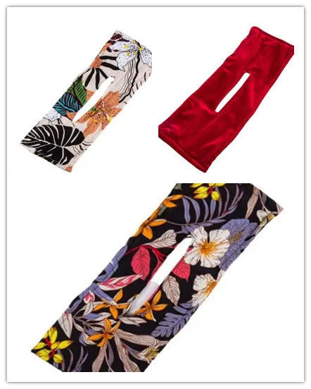 Cotton French retro style headband with a bowknot for women, shown in a set of multiple colours.