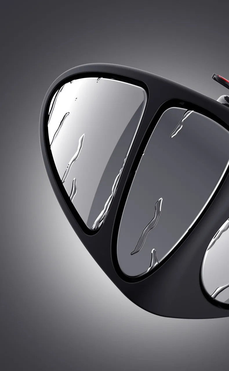Car blind spot mirror with HD glass, multi-faceted vision, Black or White, Left or Right options