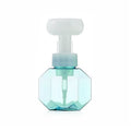 Empty plastic foaming bottle with pump spray top in blue, green, pink and yellow colour options.