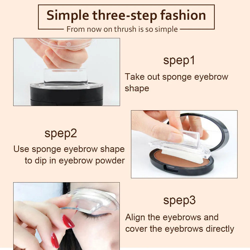ALVER coffee eyebrow powder seal with arched eyebrow style in compact packaging