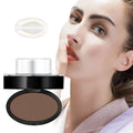 ALVER coffee eyebrow powder seal with arched eyebrow style in compact packaging
