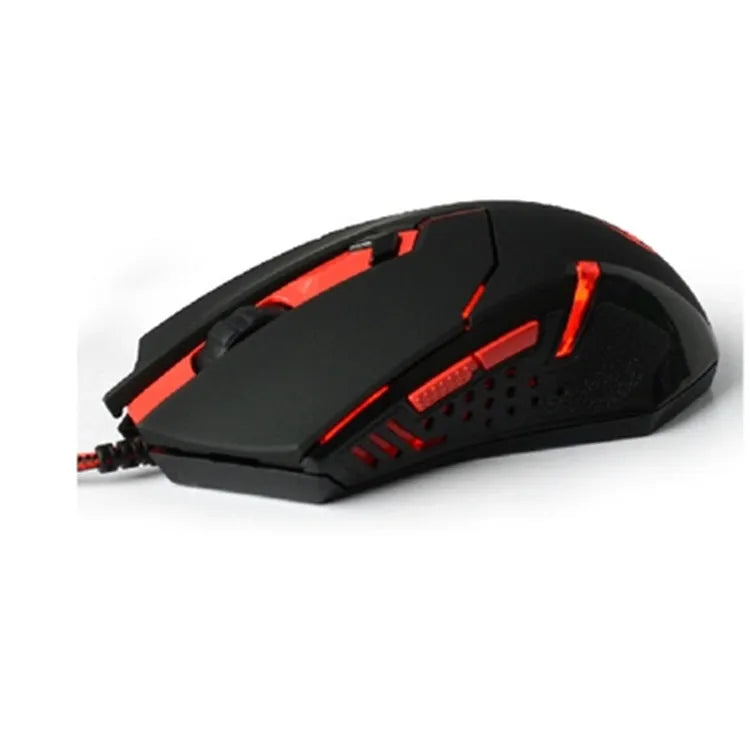 Red Dragon Spinal Shark USB wired gaming mouse black red with luminous effect
