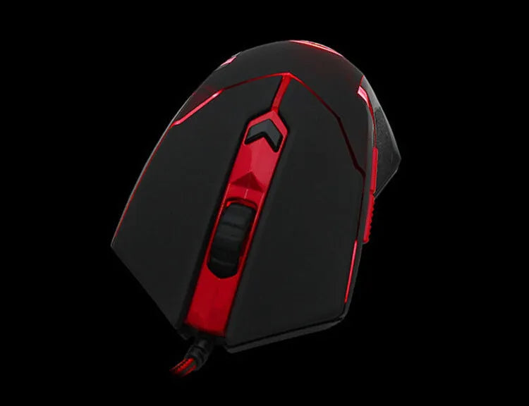 Red Dragon Spinal Shark USB wired gaming mouse black red with luminous effect