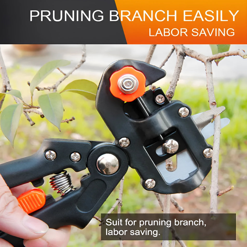 Alloy steel grafting pliers with 2 blades for U-cut V-cut Ω-cut rootstock and scion matching in fruit tree pruning