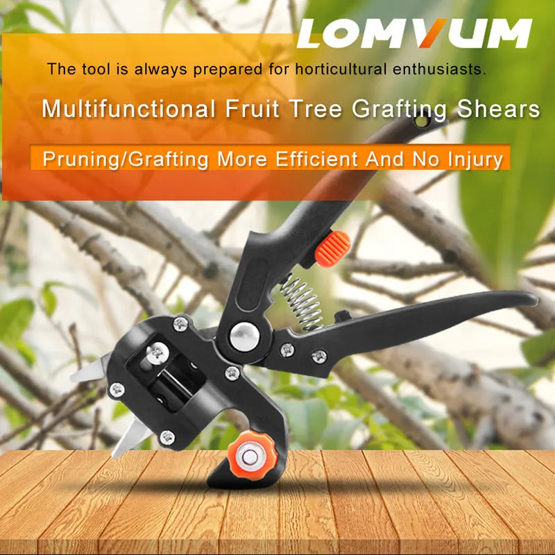 Alloy steel grafting pliers with 2 blades for U-cut V-cut Ω-cut rootstock and scion matching in fruit tree pruning
