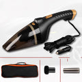 Black 12V car vacuum cleaner with wet and dry capability