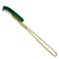 Green nylon bristle elbow wire brush with metal handle for rust removal