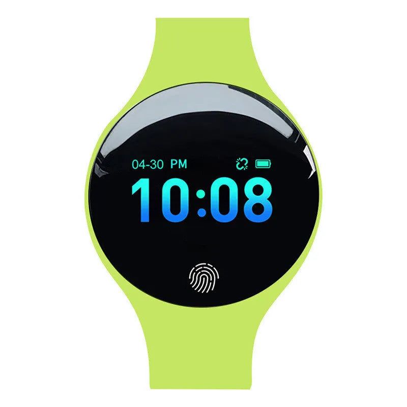 Smart watch with 0.66 inch screen and vibrating alarm in multiple colour options including blue black orange green rose red