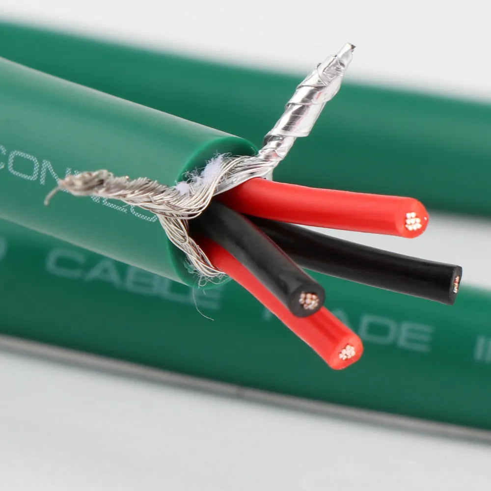 4-core shielded RCA audio cable with silver-plated copper wires and Budweiser connectors for CD decoder amplifier connections