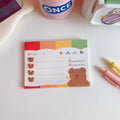 Kawaii Bear memo pad notebook with cartoon design, showing one of nine available colourful cover options.