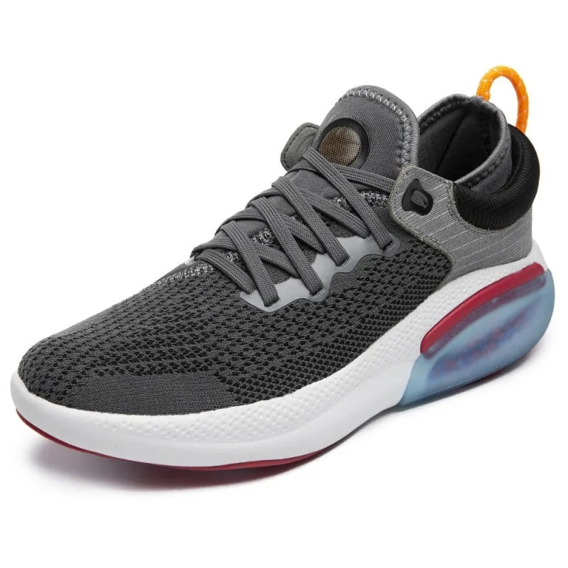 Men casual sneakers round toe flat heel PU insole in white and black colour way