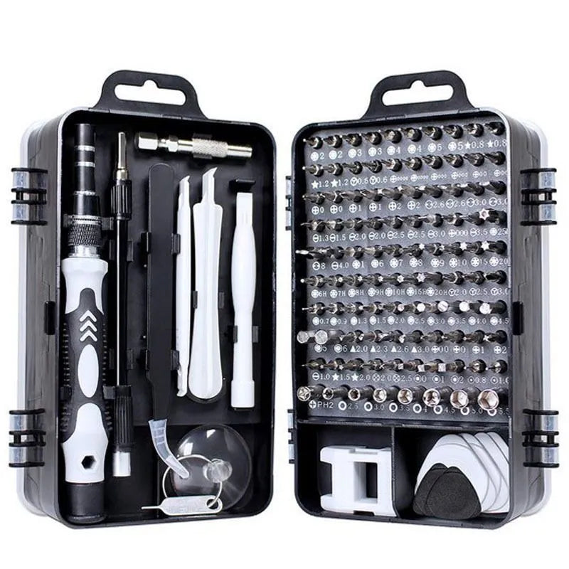 135 in 1 precision screwdriver set with magnetic insulated tool steel bits for mobile phone watch glasses repair
