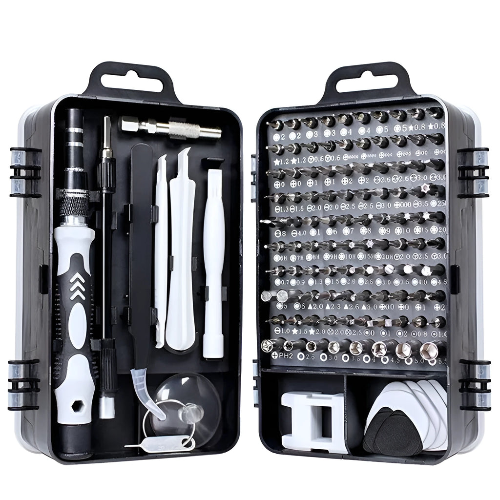 135 in 1 precision screwdriver set with magnetic insulated tool steel bits for mobile phone watch glasses repair
