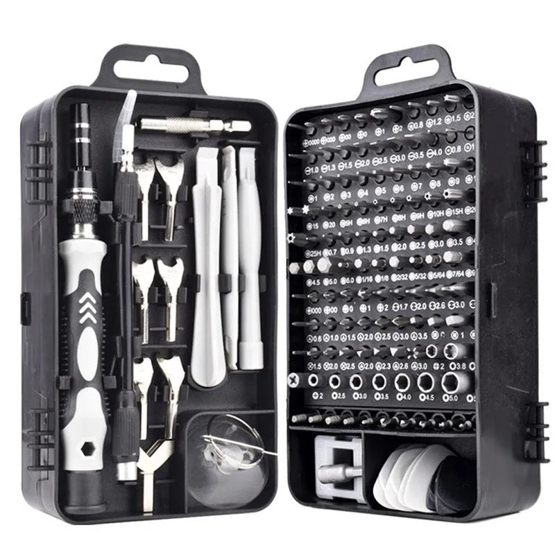 135 in 1 precision screwdriver set with magnetic insulated tool steel bits for mobile phone watch glasses repair