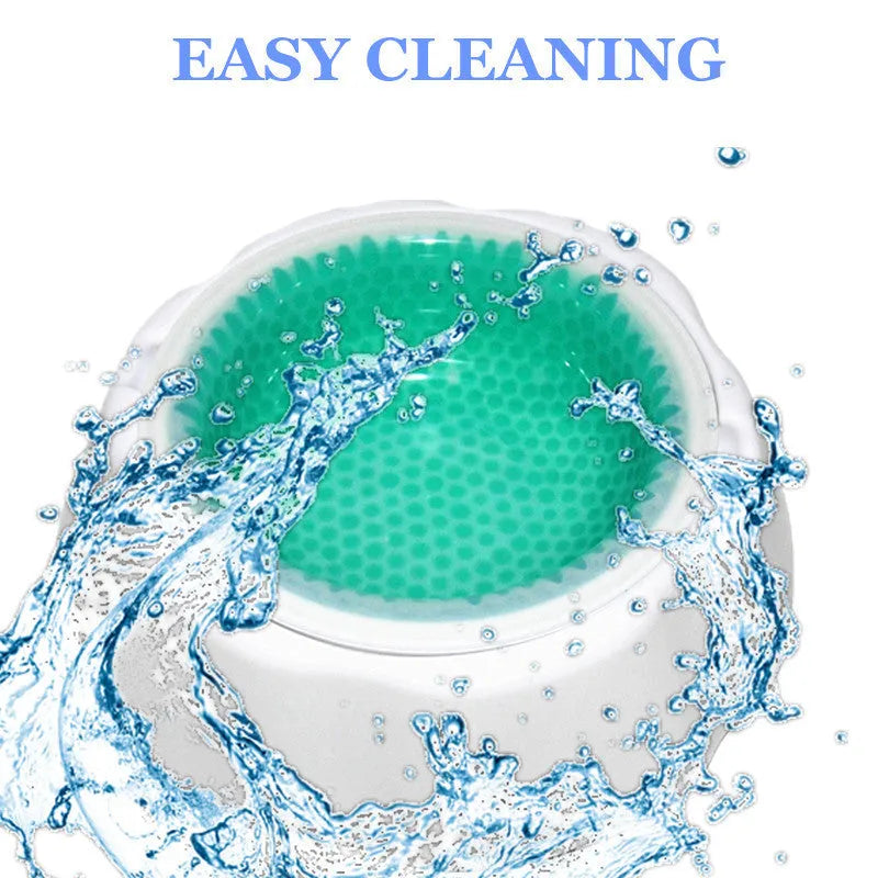 Blue PP plastic condensed pearl ice pet bowl for dogs and cats with textured surface