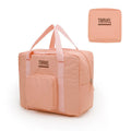 Black sealable cube travel bag made from Oxford cloth for clothing storage.