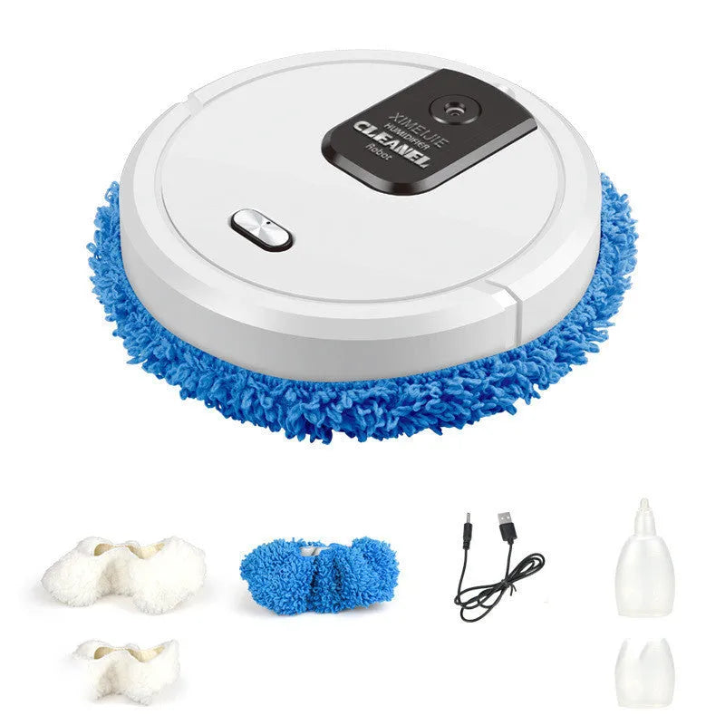 Automatic spray sweeping and mopping robot floor cleaner in black colour option