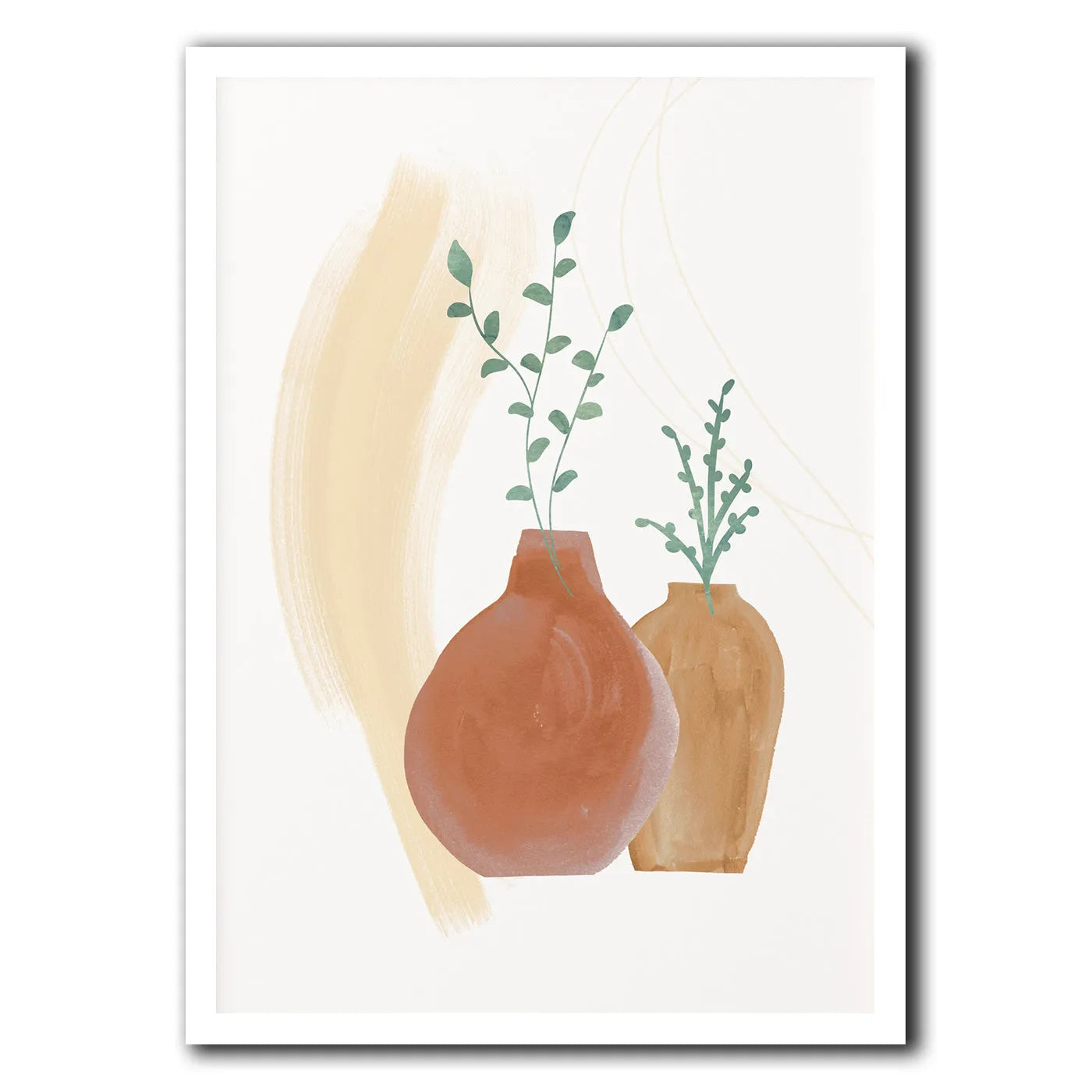 Unframed waterproof canvas painting with bohemian design, shown in multiple size options