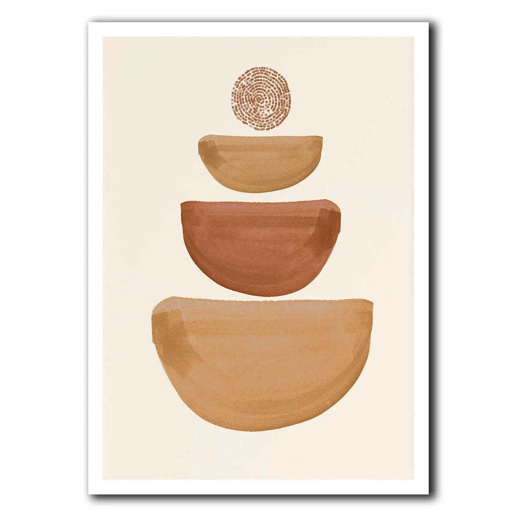 Unframed waterproof canvas painting with bohemian design, shown in multiple size options