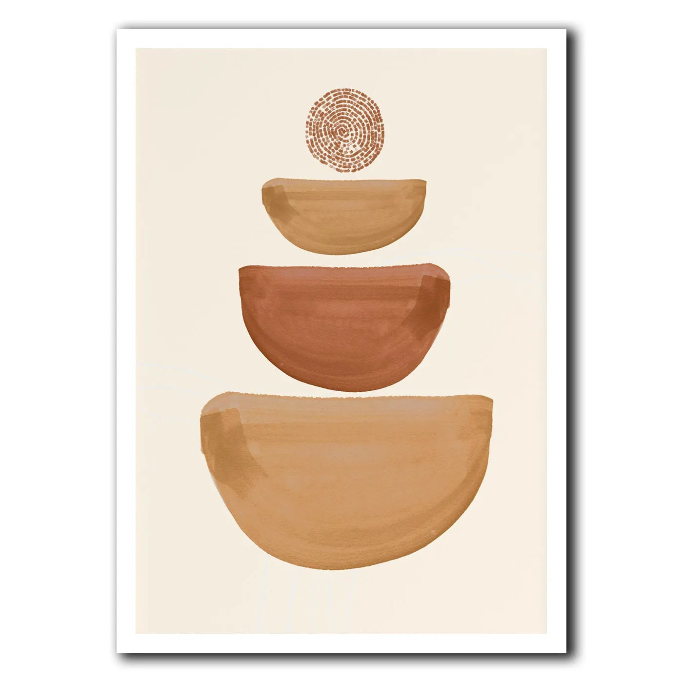 Unframed waterproof canvas painting with bohemian design, shown in multiple size options