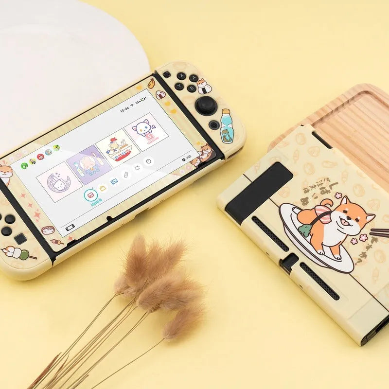 Nintendo Switch Lite protective shell case with hard PC cover and back grip housing