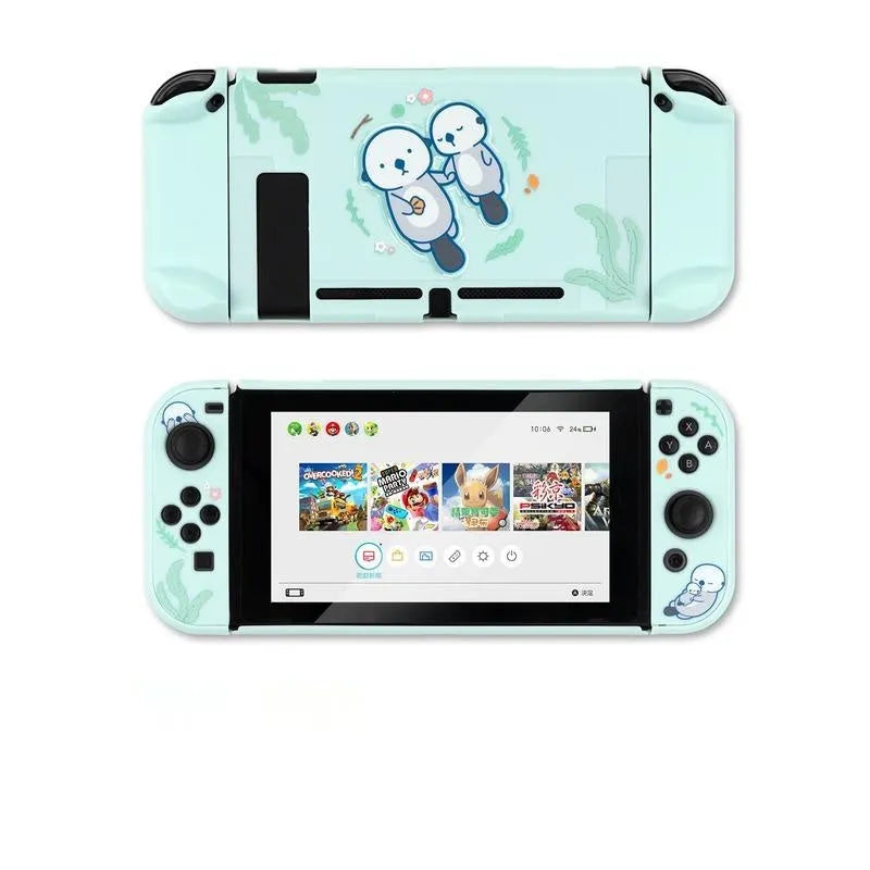 Nintendo Switch Lite protective shell case with hard PC cover and back grip housing