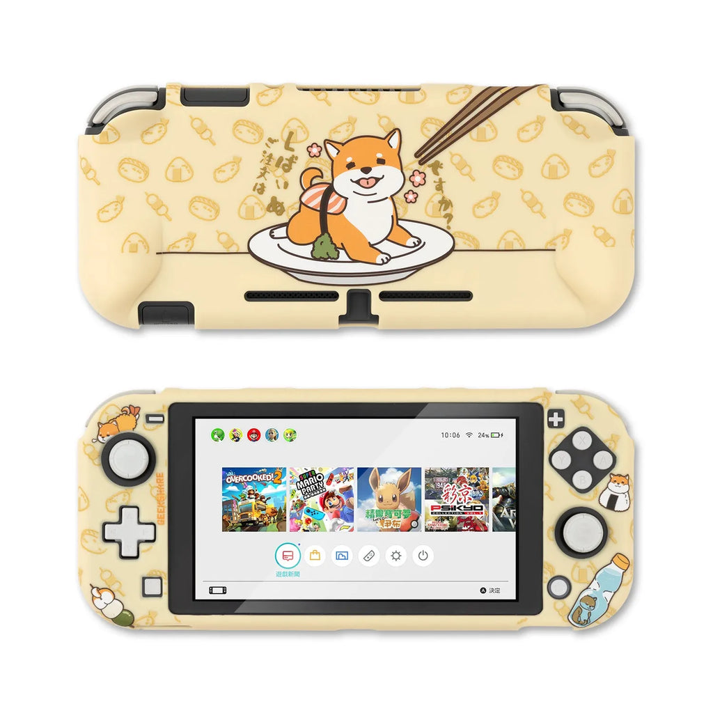 Nintendo Switch Lite protective shell case with hard PC cover and back grip housing