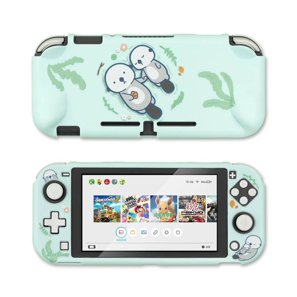 Nintendo Switch Lite protective shell case with hard PC cover and back grip housing