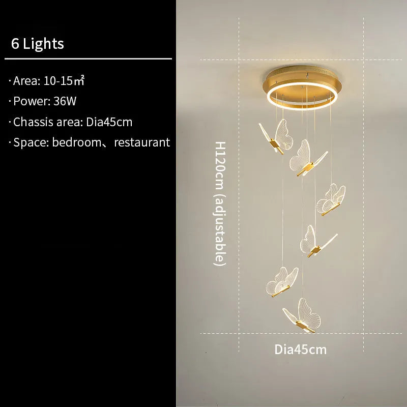 Modern gold glass chandelier with iron body, multi-head LED ceiling light for living room, loft or dining room.