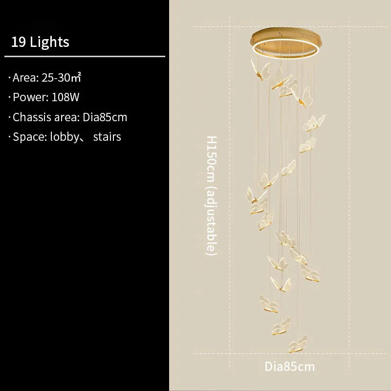 Modern gold glass chandelier with iron body, multi-head LED ceiling light for living room, loft or dining room.