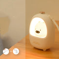 Cartoon pig or cat design USB rechargeable night light with touch dimming control