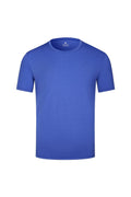 Cotton-rich short-sleeve running shirt with round neck and loose fit, available in white, black, blue, navy blue and wine red, sizes S-4XL