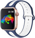 Apple Watch compatible silicone strap with 6-hole sport design in multiple colour options