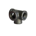 Malleable steel galvanised four-way pipe fittings for plumbing systems