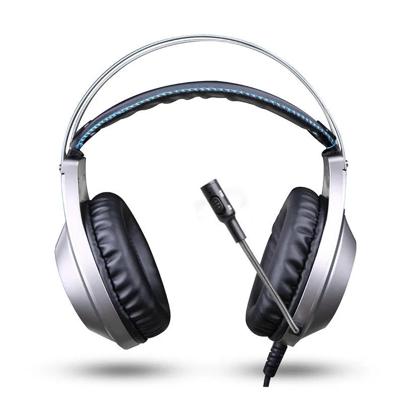 Black USB wired computer headset with over-ear design and built-in microphone