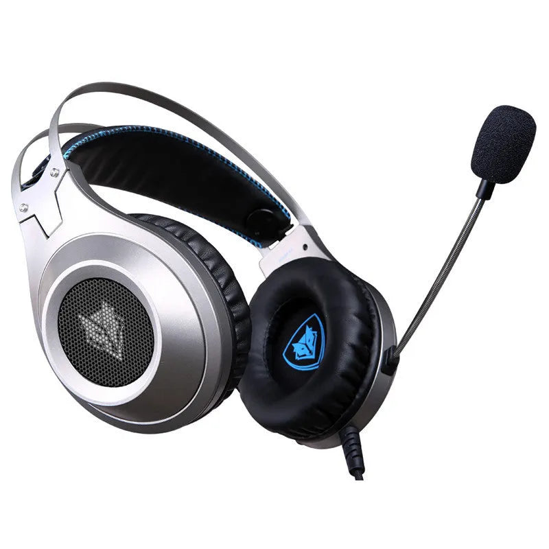 Black USB wired computer headset with over-ear design and built-in microphone