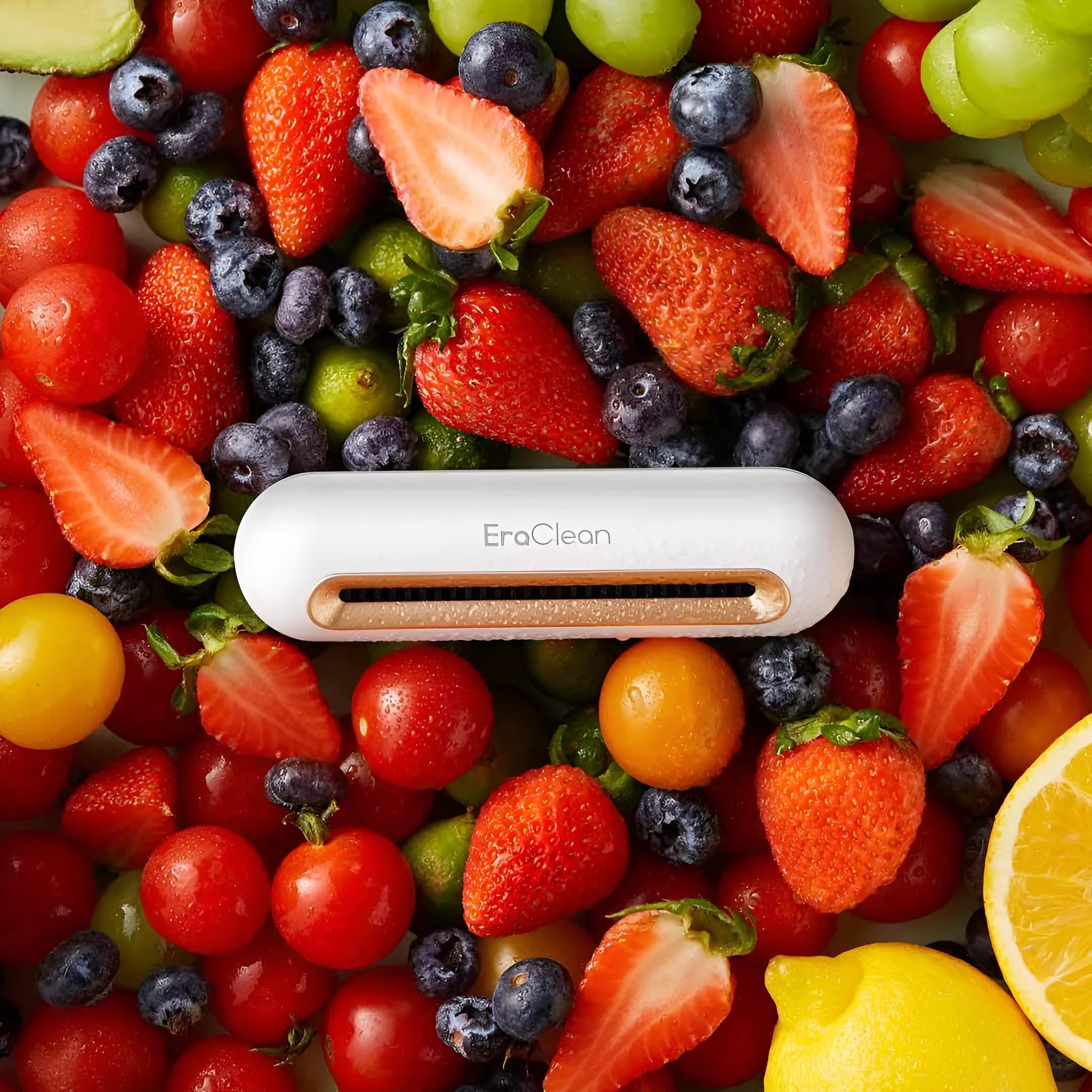 Rose gold USB car air purifier deodoriser and steriliser unit