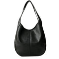 Vintage women's large PU leather shoulder bag tote in solid colour with double straps, black, brown, khaki, red options