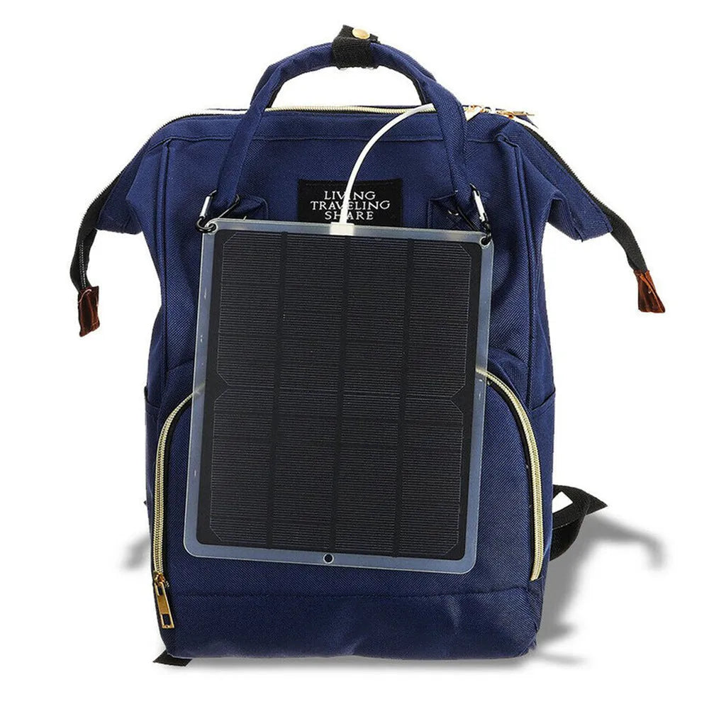 Black solar charger board with 156mm solar panel, 410mAh battery, 12V 1000mA output, 215x185x3mm, for mobile phone charging.
