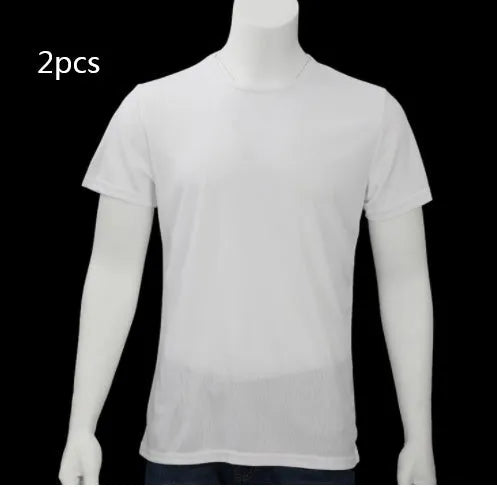Quick-drying waterproof anti-fouling couple T-shirt in white, black, blue, loose fit round neck short sleeve