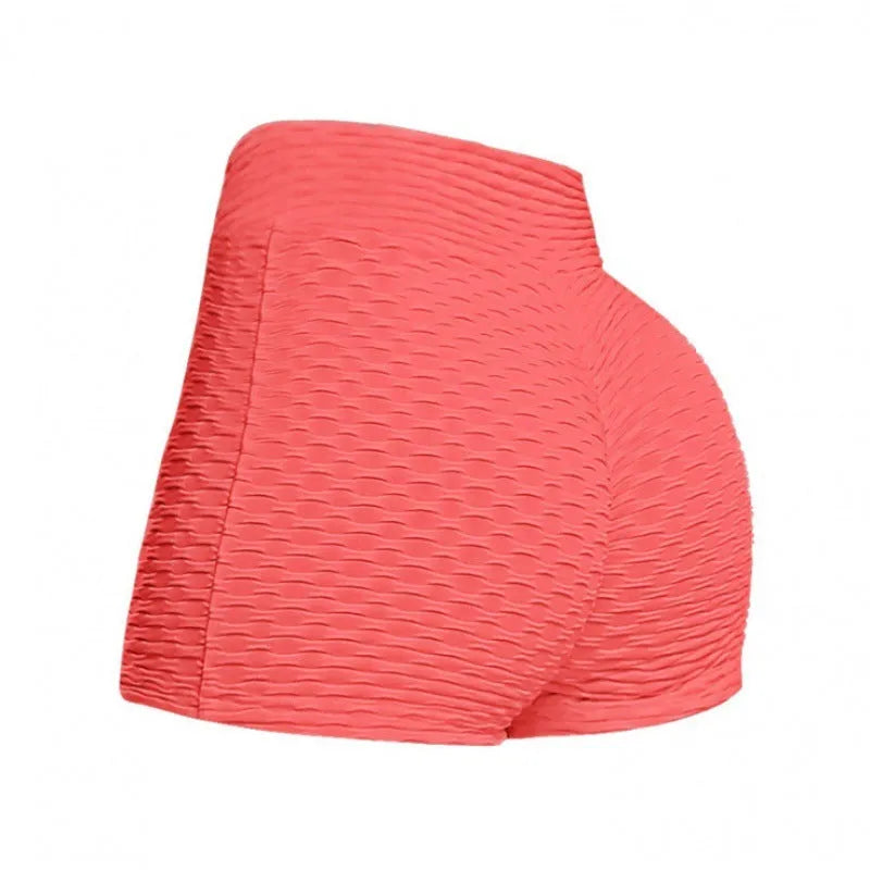 Women's tight yoga shorts in polyester, available in multiple colours and sizes S to XXXL