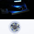 Car touch atmosphere light showing white glow in vehicle interior