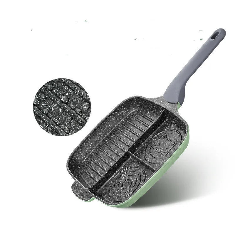 Green non-stick breakfast frying pan, 26cm omelette pan with composite multi-layer bottom, 1.09kg