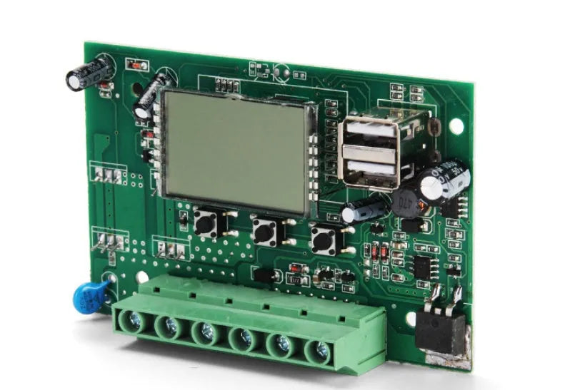 Solar controller with light and time control, dual USB ports, 10A-60A, PVC body