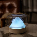 Blue Home Mountain View Aroma Diffuser vase style on table with nano water replenishing device
