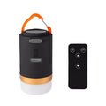 Black remote control emergency LED camping light for outdoor and tent use.