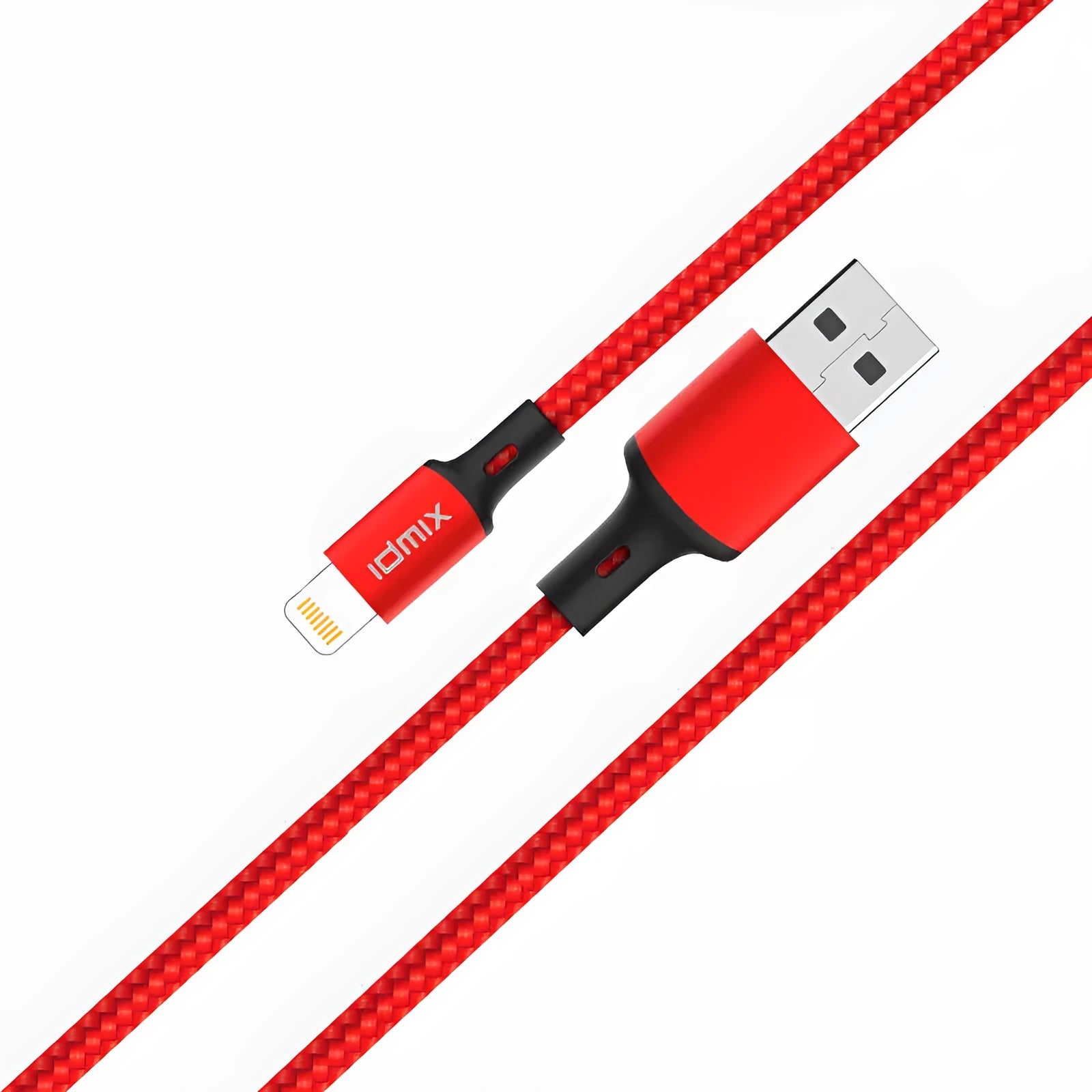 Idmix Barley MFI certified USB to 8PIN data cable in black, 2 metres long, for Apple devices