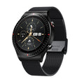 Black music recording Bluetooth smart watch with touch screen and heart rate monitoring